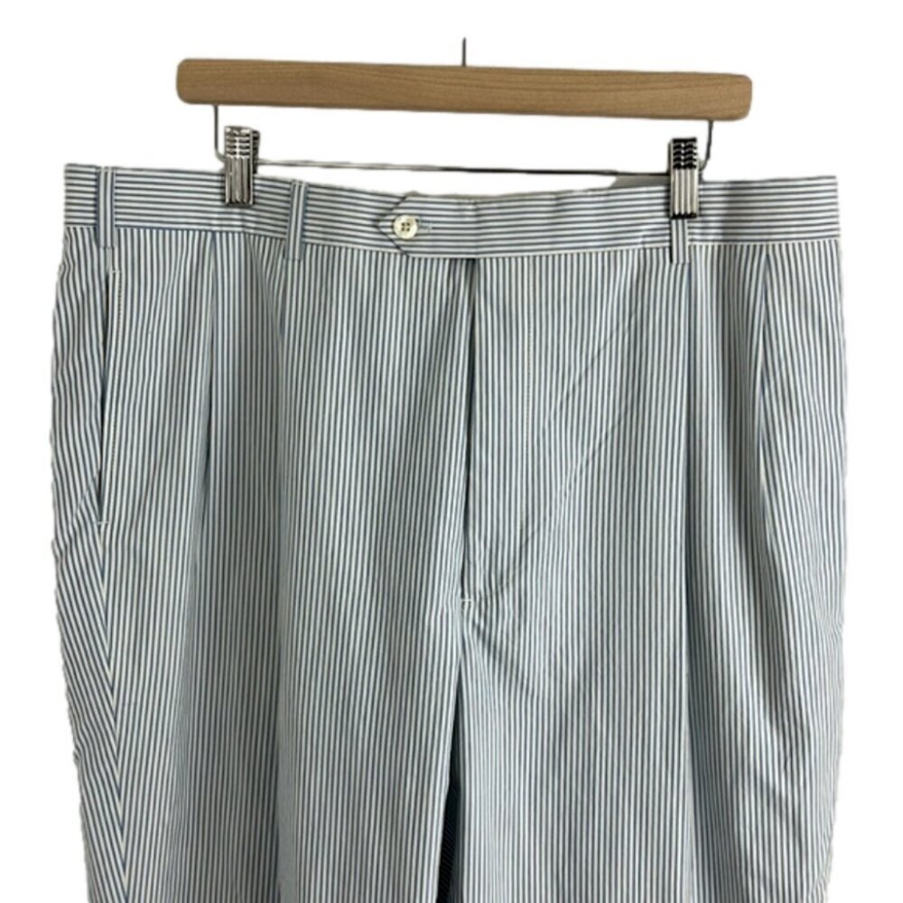 Brooks Brothers 346 Wool-Cotton Blend Lightweight Pinstriped Pants